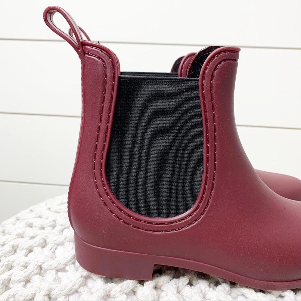 Report Slicker Chelsea Rain Boots Burgundy Size 6M - Picture 2 of 6